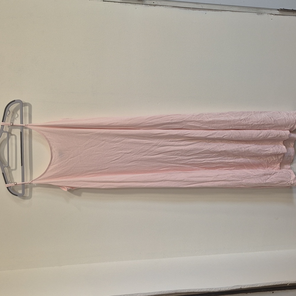 Bleusalt Pink Spaghetti Strap Maxi Dress With Pockets
